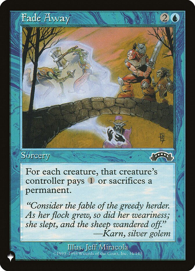 Fade Away card front