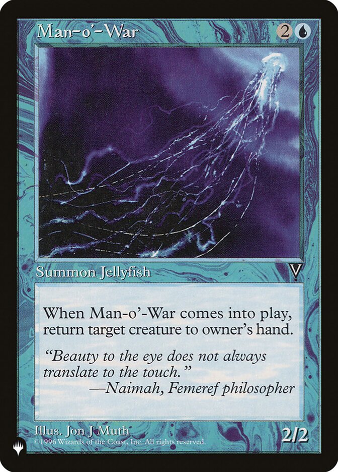 Man-o'-War card front