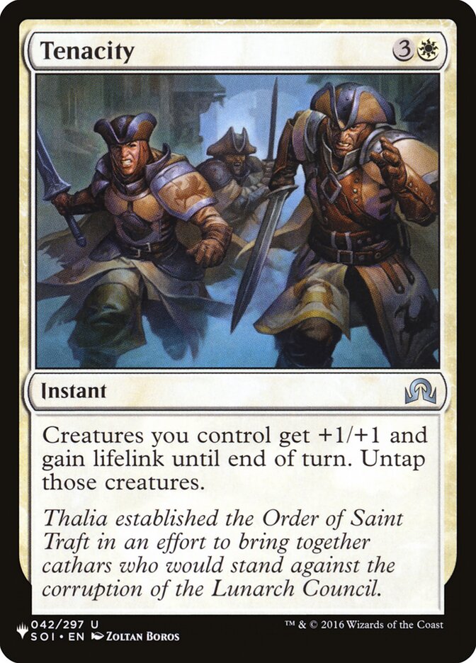 Tenacity card front