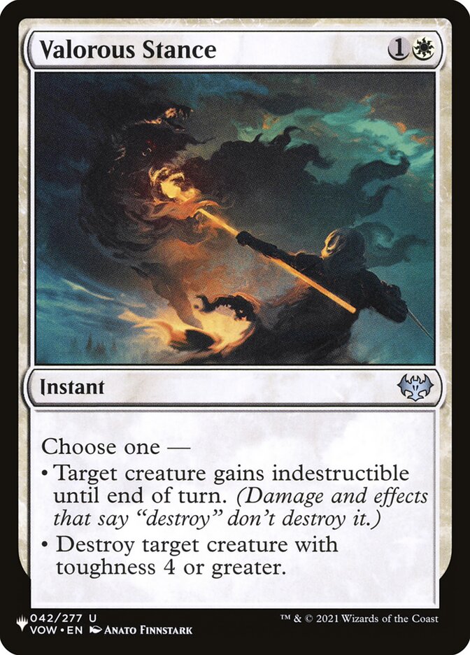 Valorous Stance card front