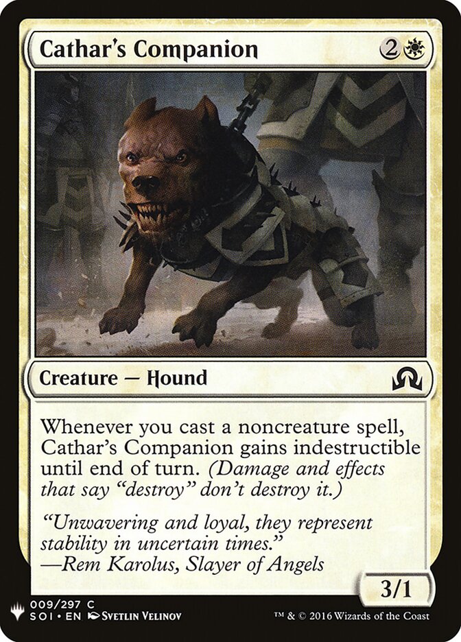 Cathar's Companion card front