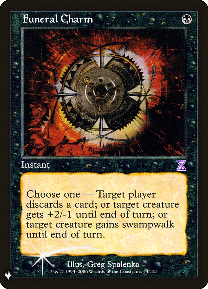 Funeral Charm card front