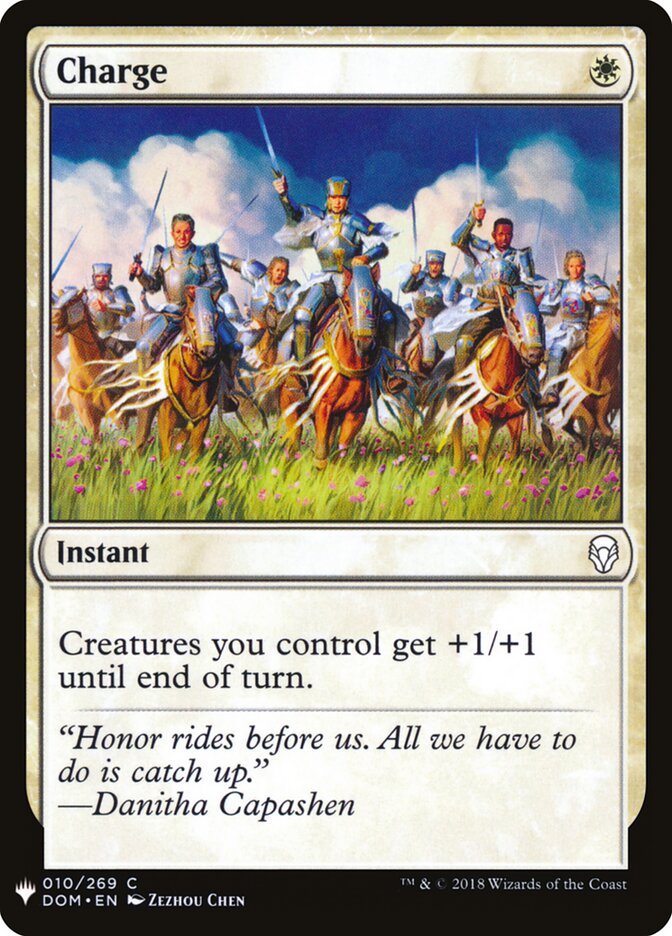 Charge card front