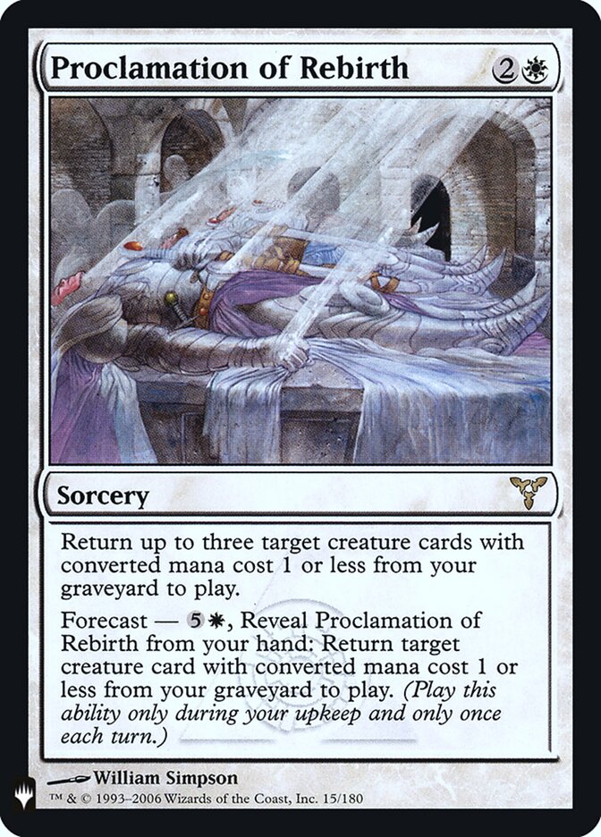 Proclamation of Rebirth card front