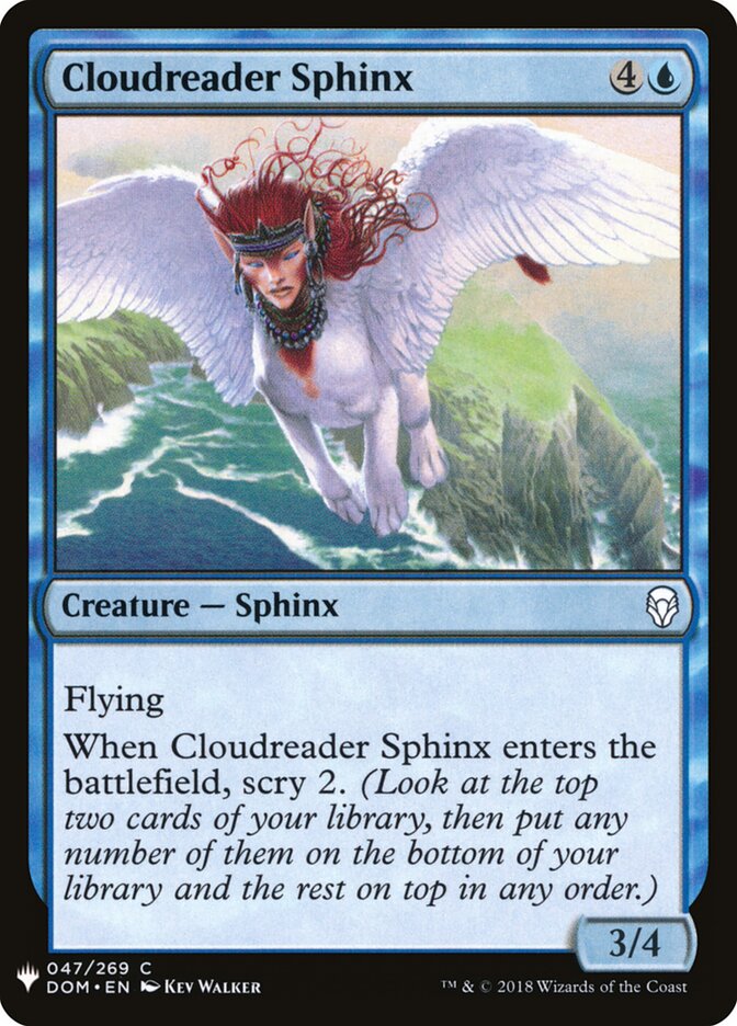 Cloudreader Sphinx card front