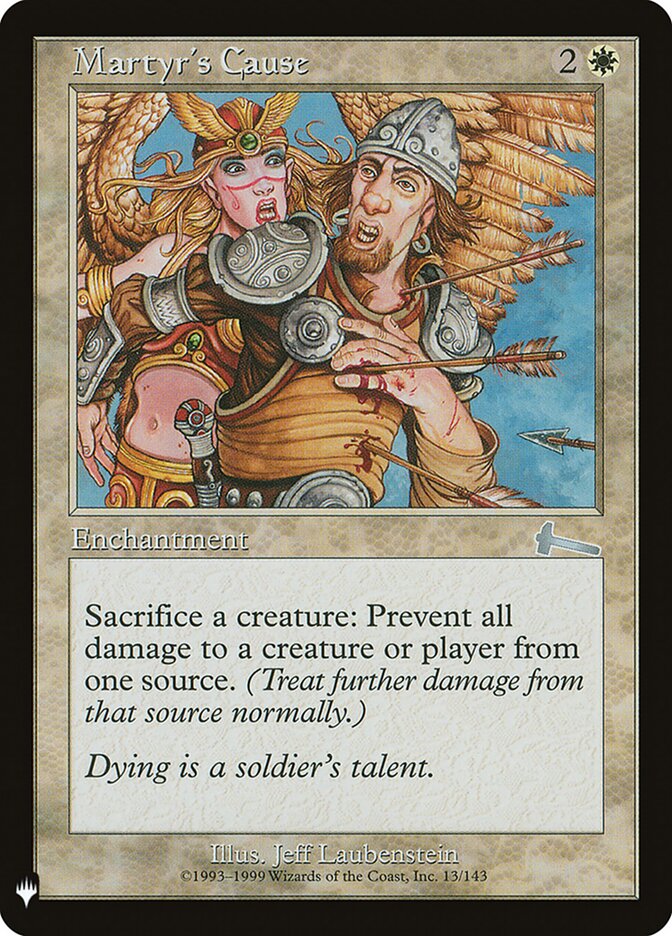 Martyr's Cause card front