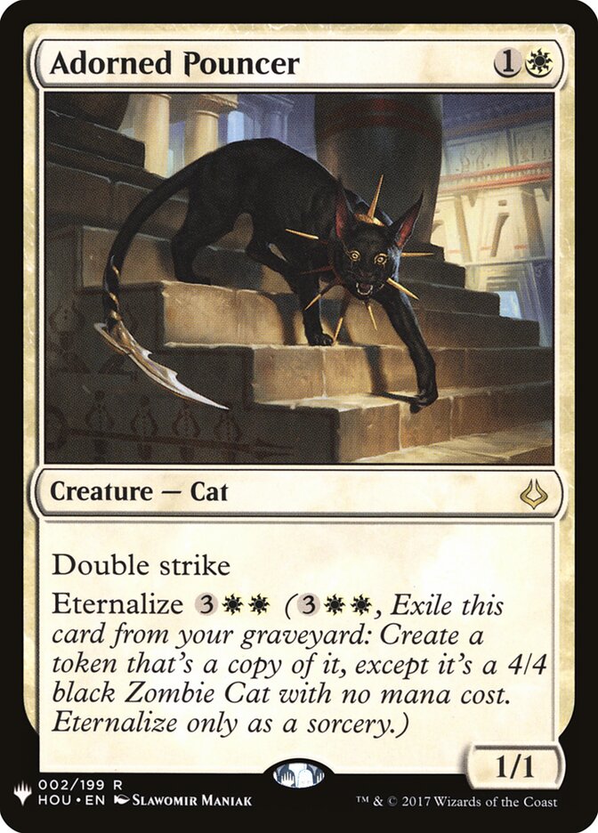 Adorned Pouncer card front