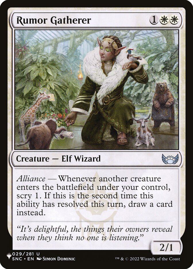 Rumor Gatherer card front