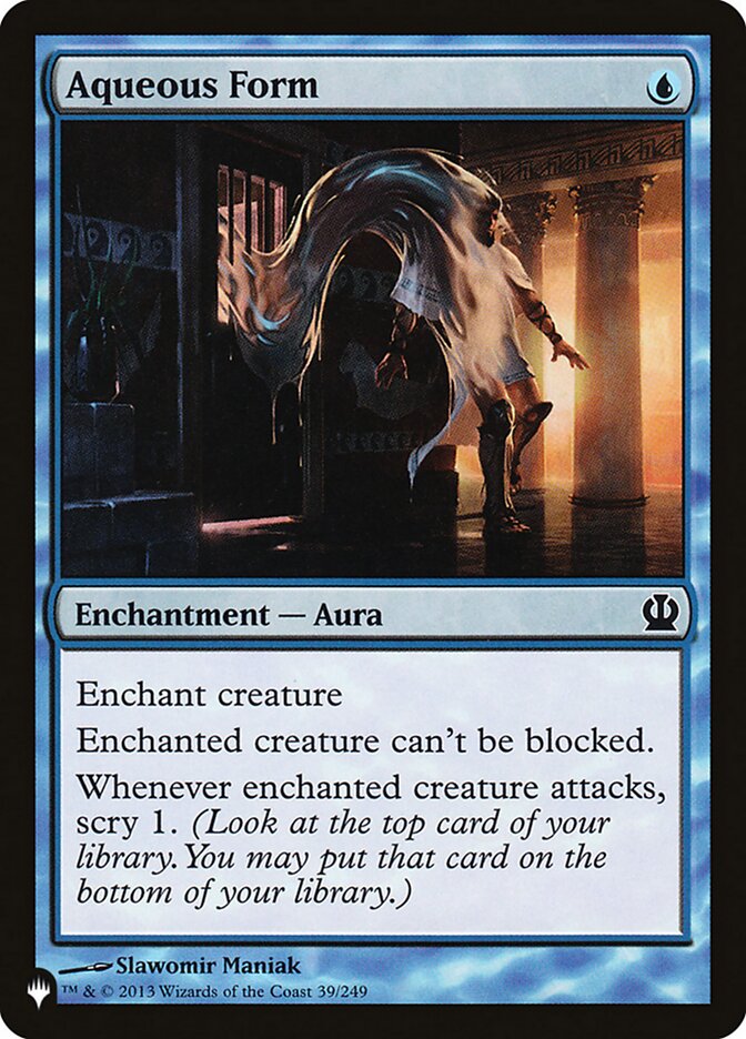 Aqueous Form card front