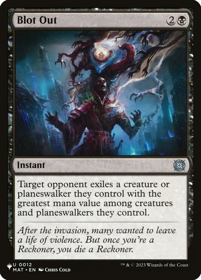 Blot Out card front