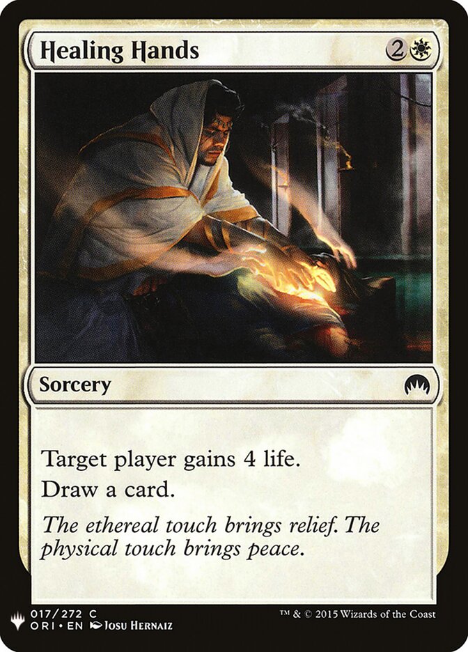Healing Hands card front