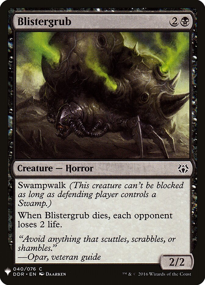 Blistergrub card front