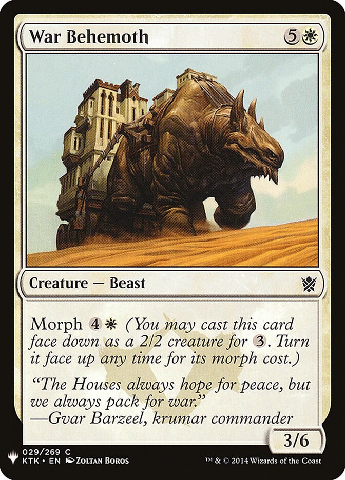 War Behemoth card front