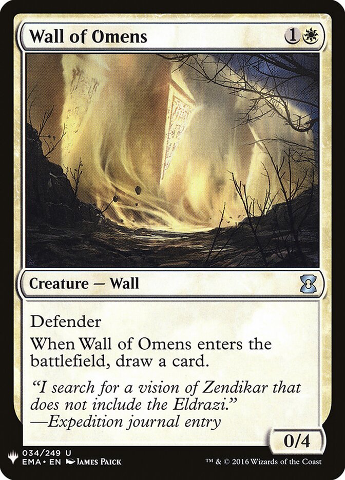 Wall of Omens card front