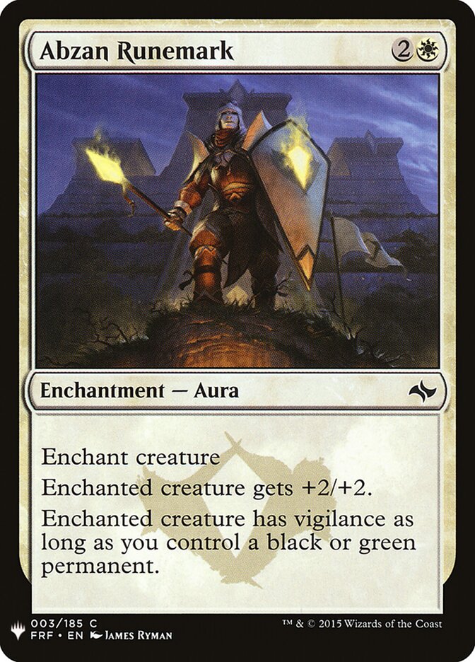 Abzan Runemark card front