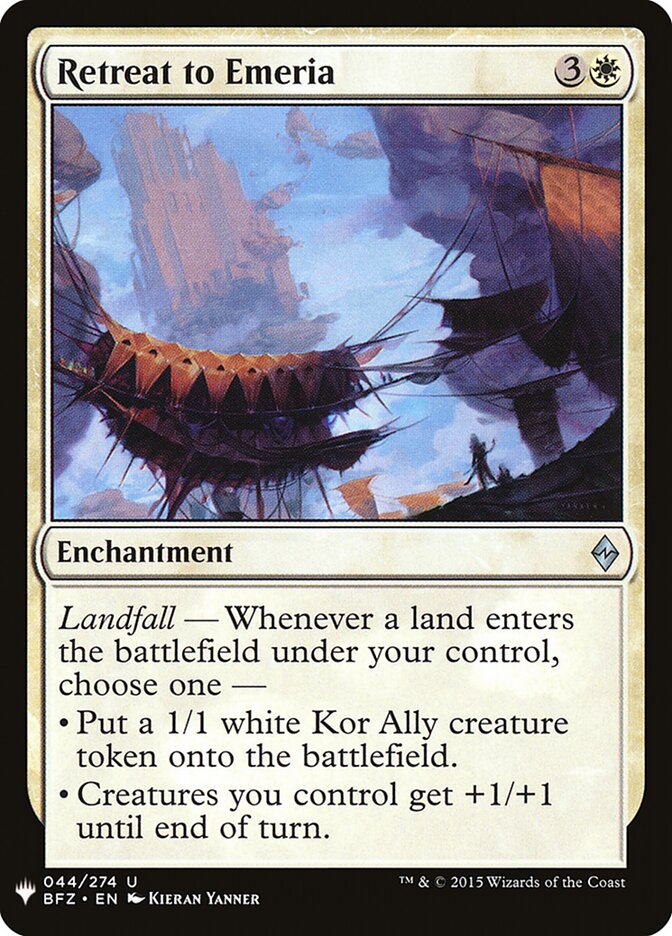 Retreat to Emeria card front