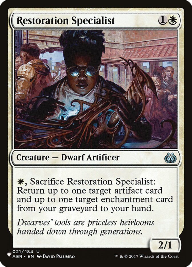 Restoration Specialist card front
