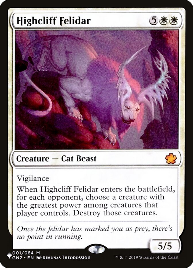 Highcliff Felidar card front
