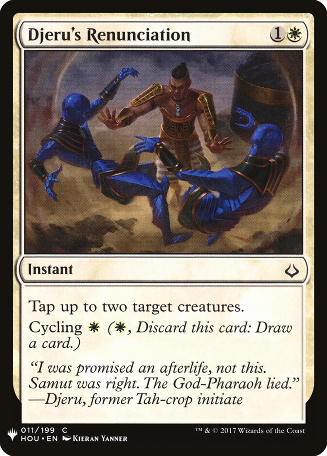 Djeru's Renunciation card front