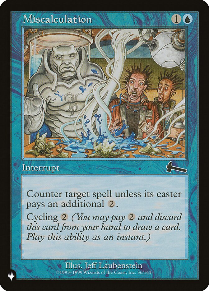 Miscalculation card front