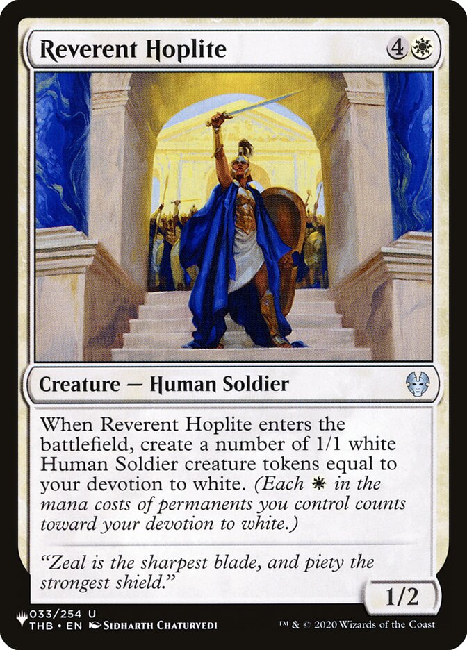 Reverent Hoplite card front