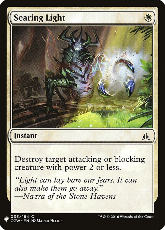 Searing Light card front