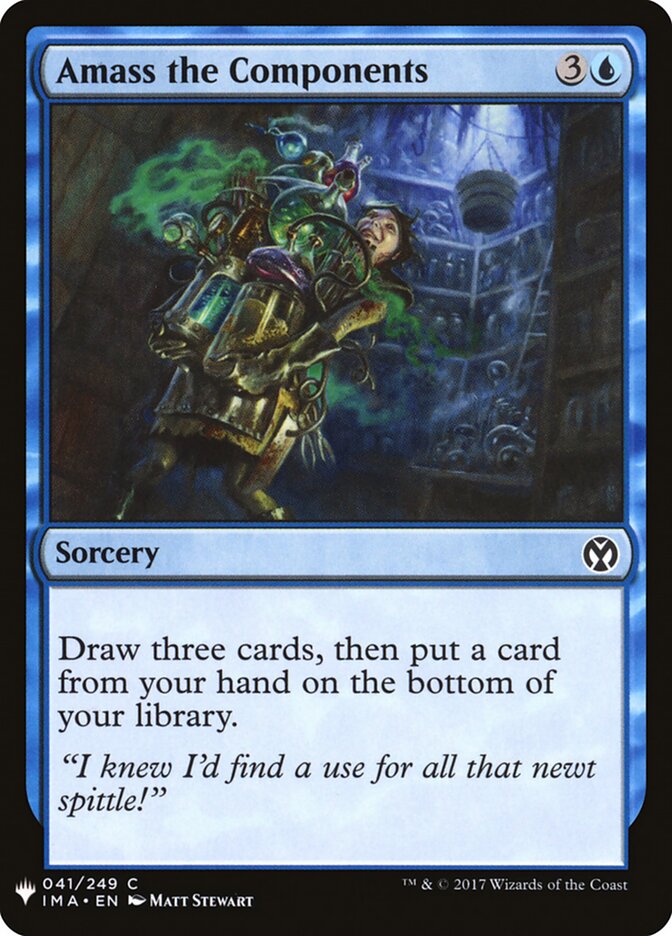 Amass the Components card front