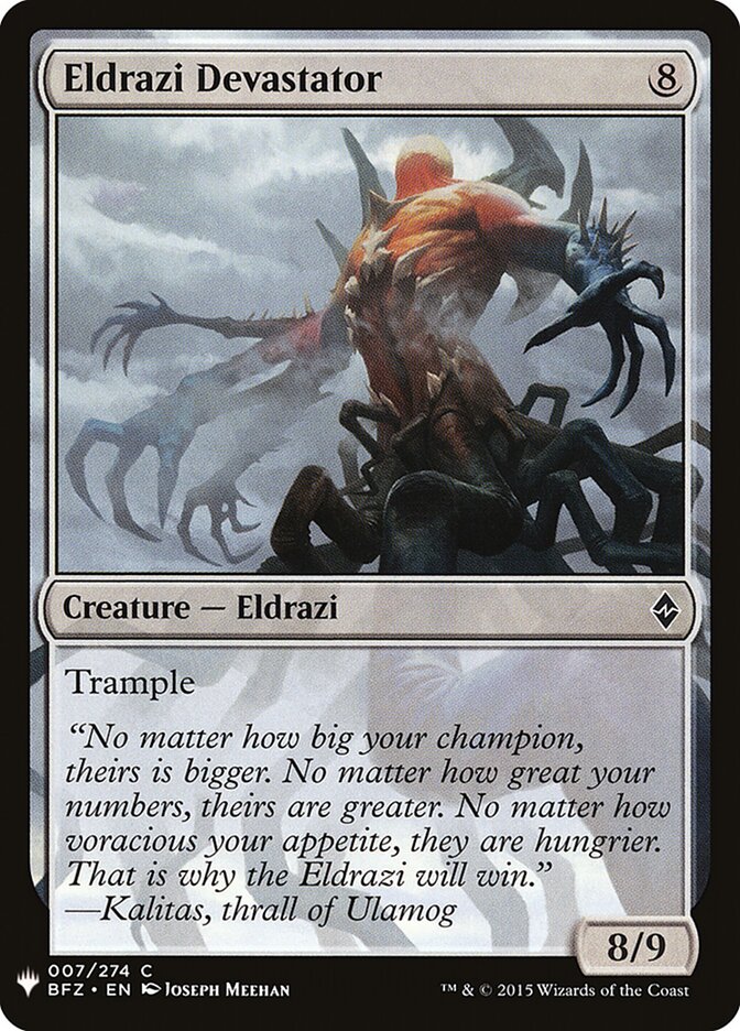 Eldrazi Devastator card front