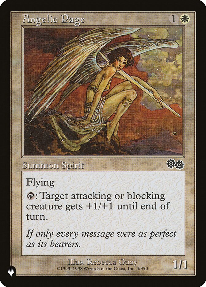 Angelic Page card front