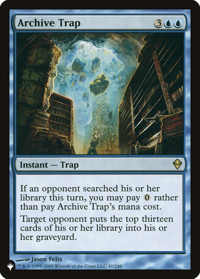 Archive Trap card front