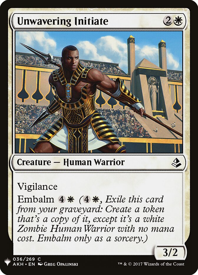Unwavering Initiate card front