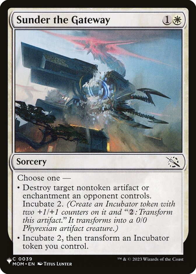Sunder the Gateway card front
