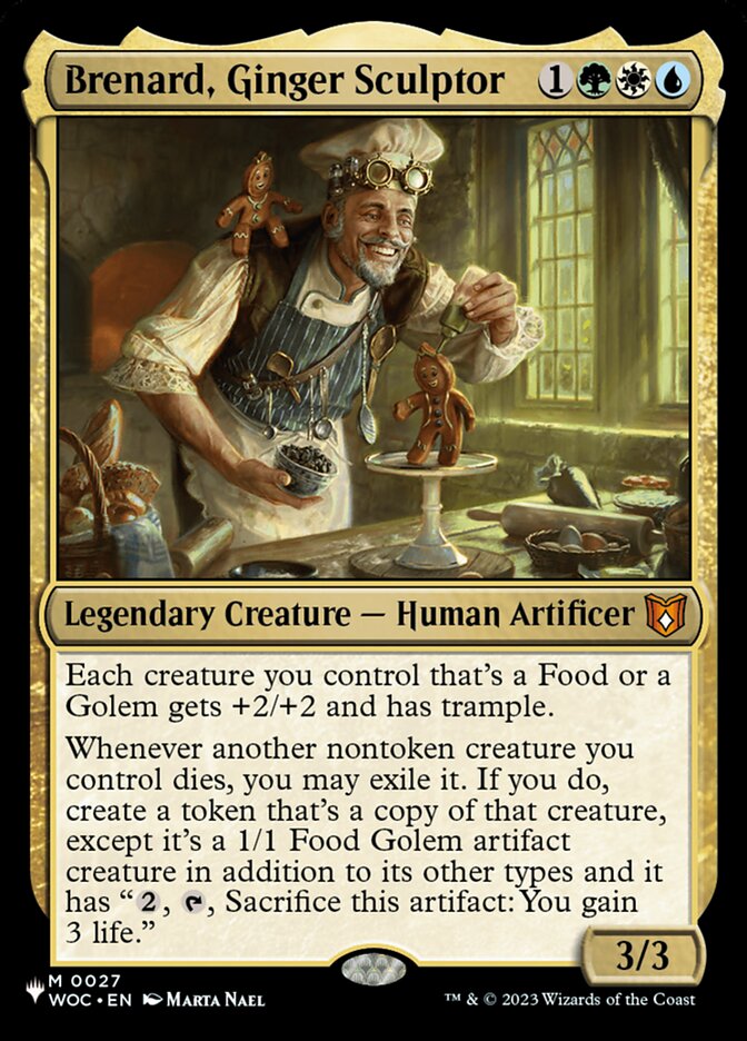 Brenard, Ginger Sculptor card front