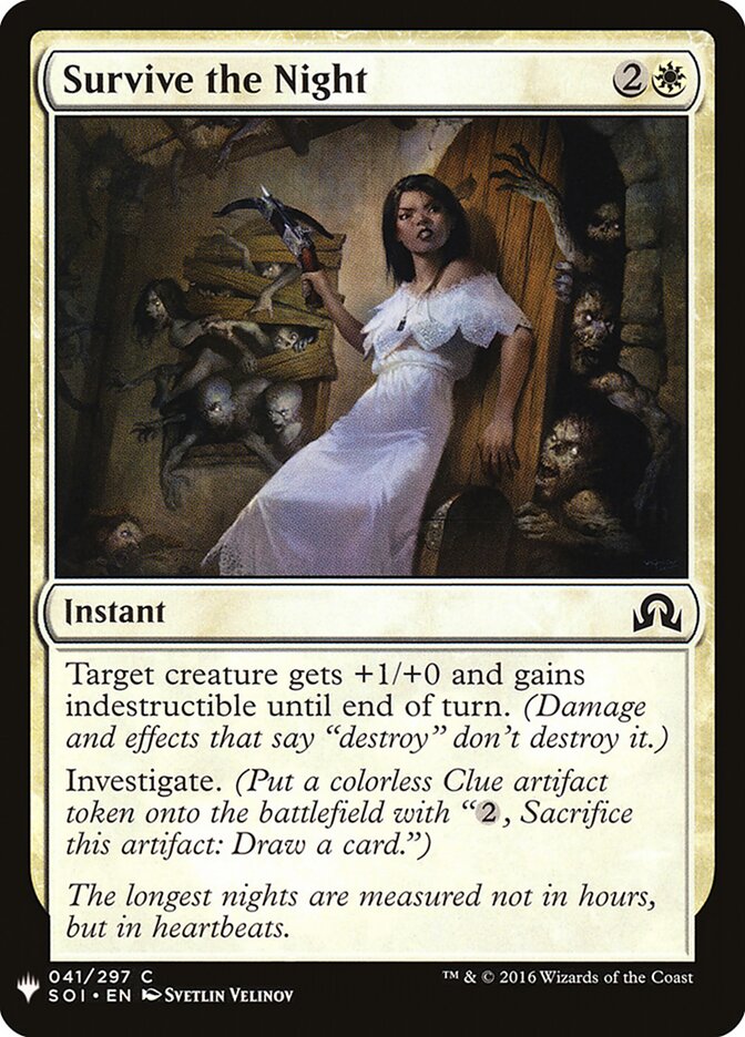 Survive the Night card front