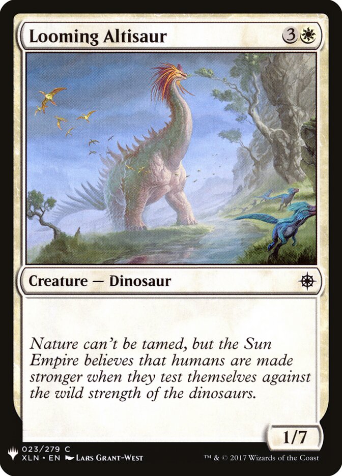 Looming Altisaur card front