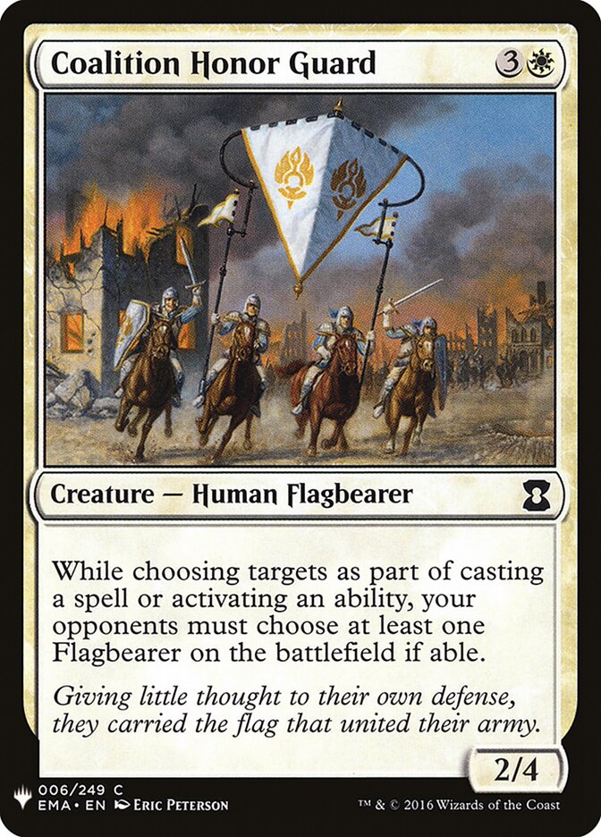 Coalition Honor Guard card front
