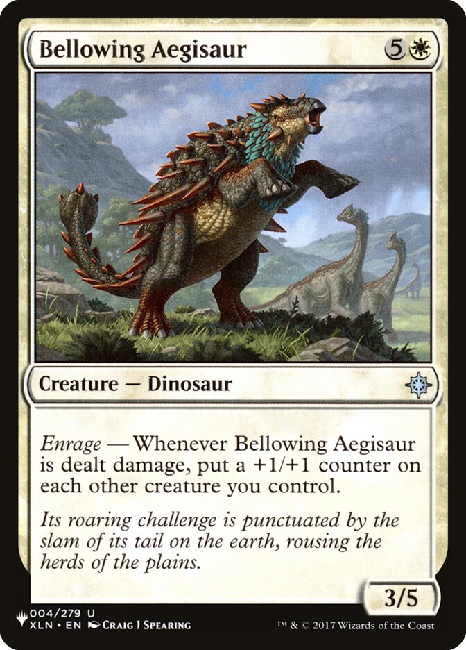 Bellowing Aegisaur card front