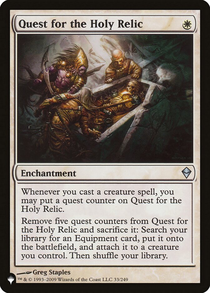 Quest for the Holy Relic card front