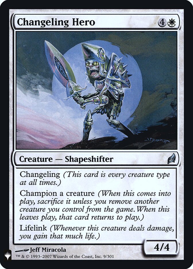 Changeling Hero card front