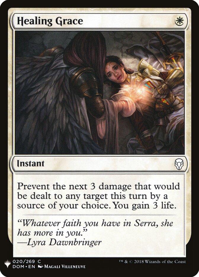 Healing Grace card front