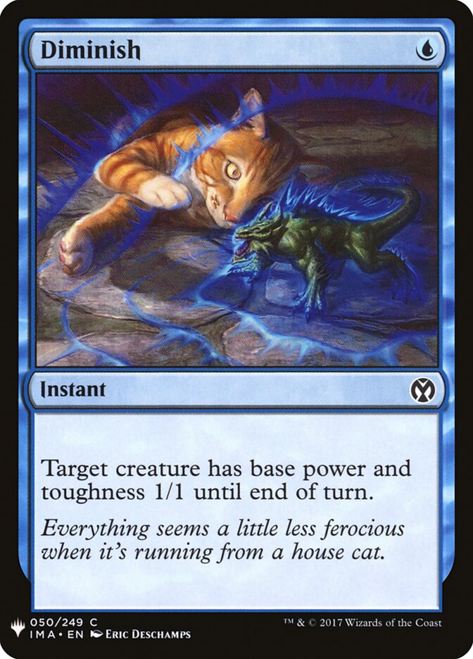 Diminish card front