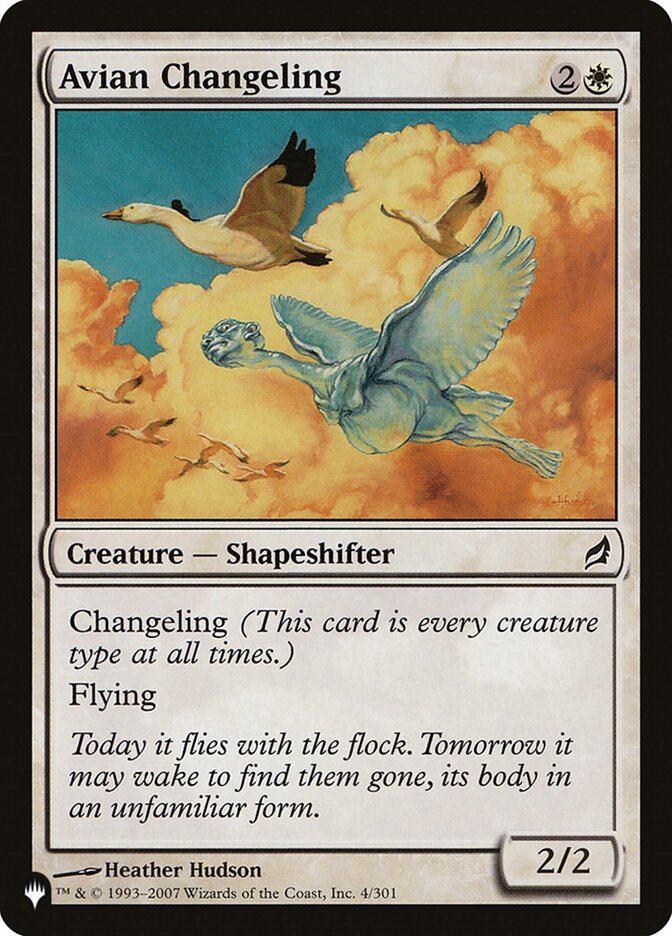Avian Changeling card front