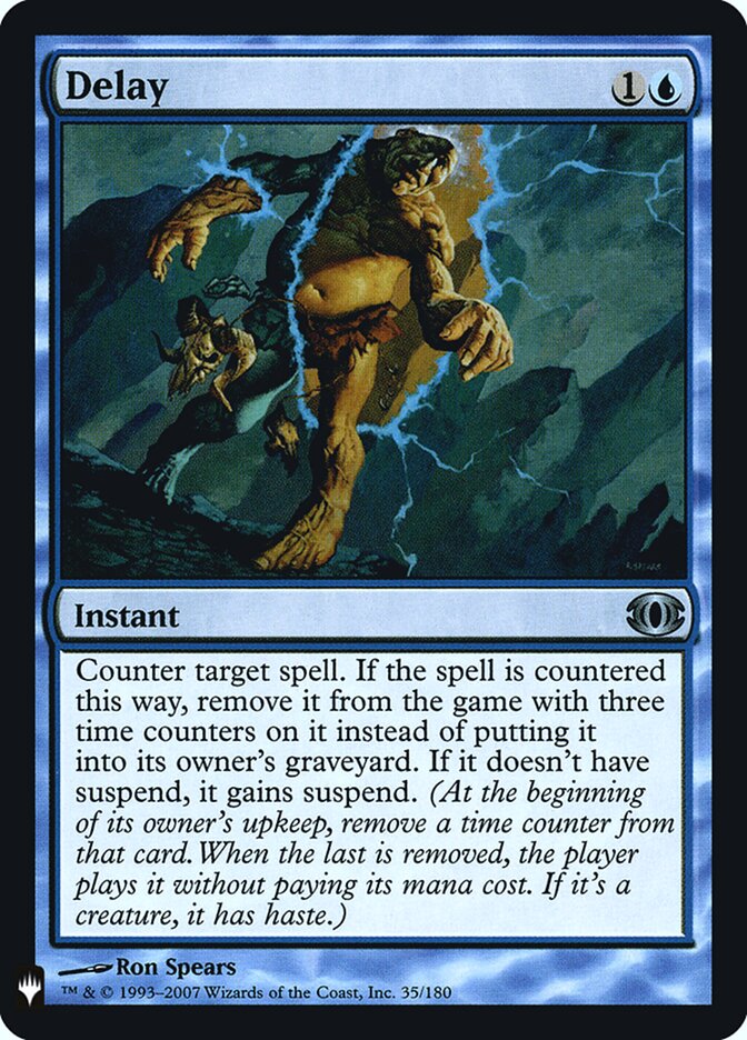 Delay card front