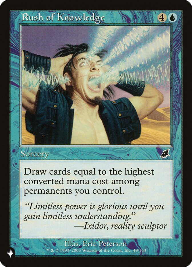 Rush of Knowledge card front