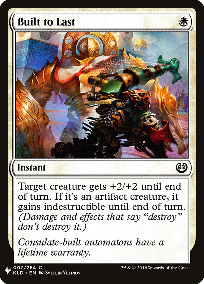 Built to Last card front