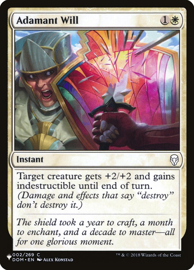 Adamant Will card front