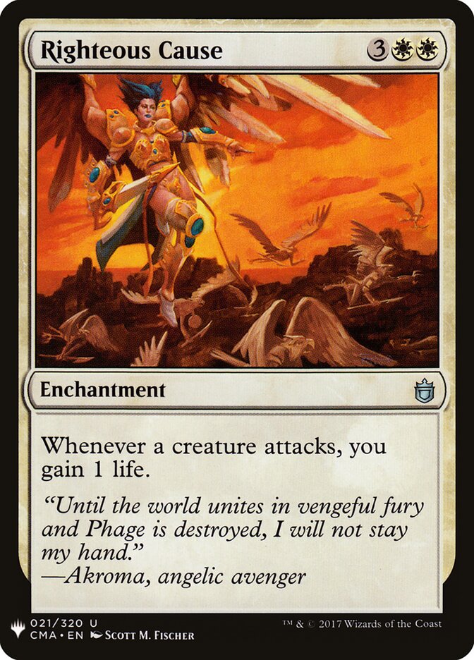 Righteous Cause card front