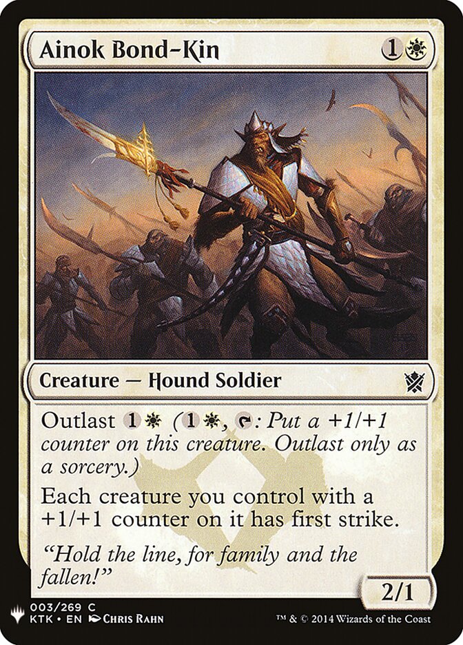Ainok Bond-Kin card front