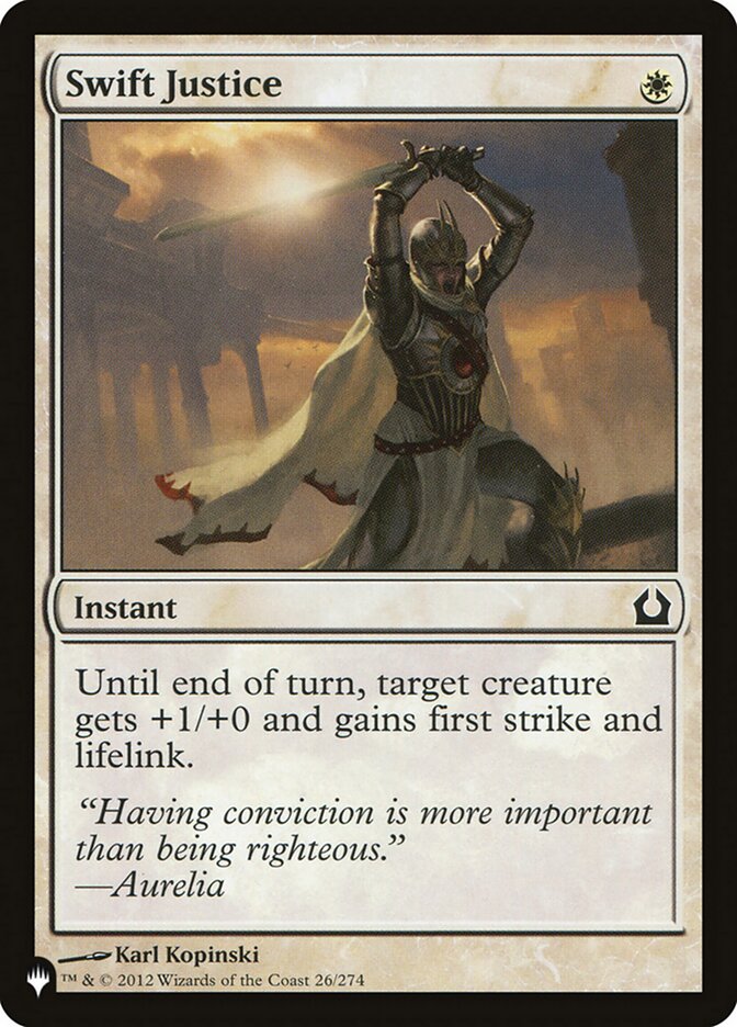 Swift Justice card front