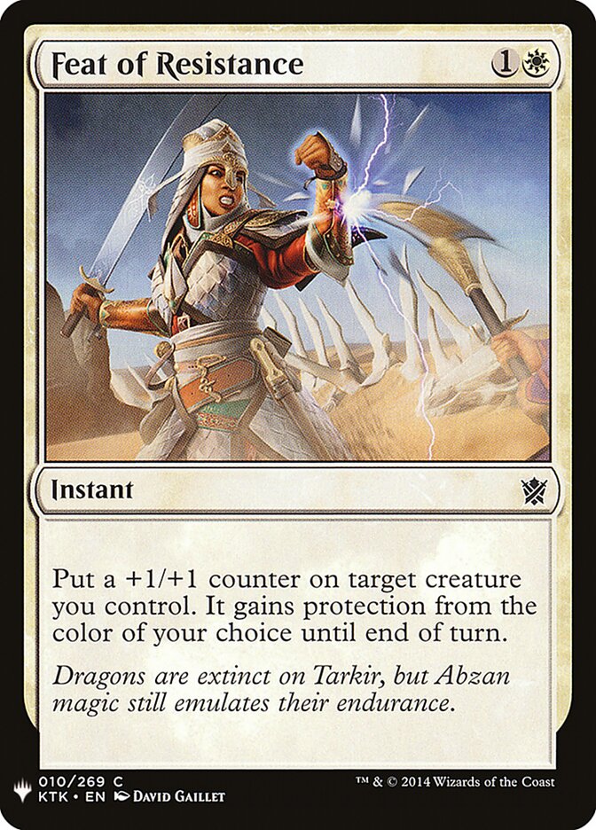 Feat of Resistance card front